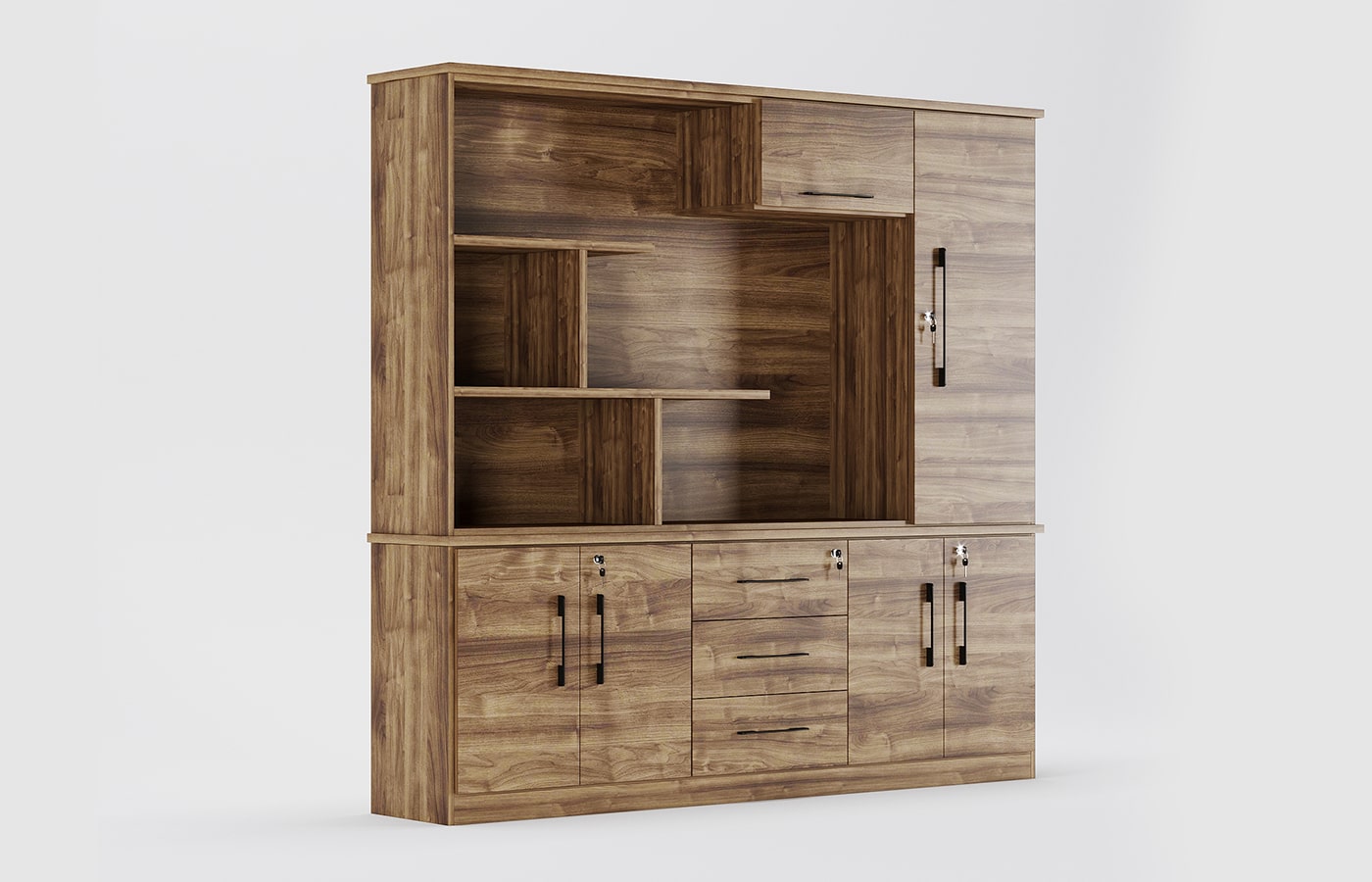 charter full height back cabinet melamine