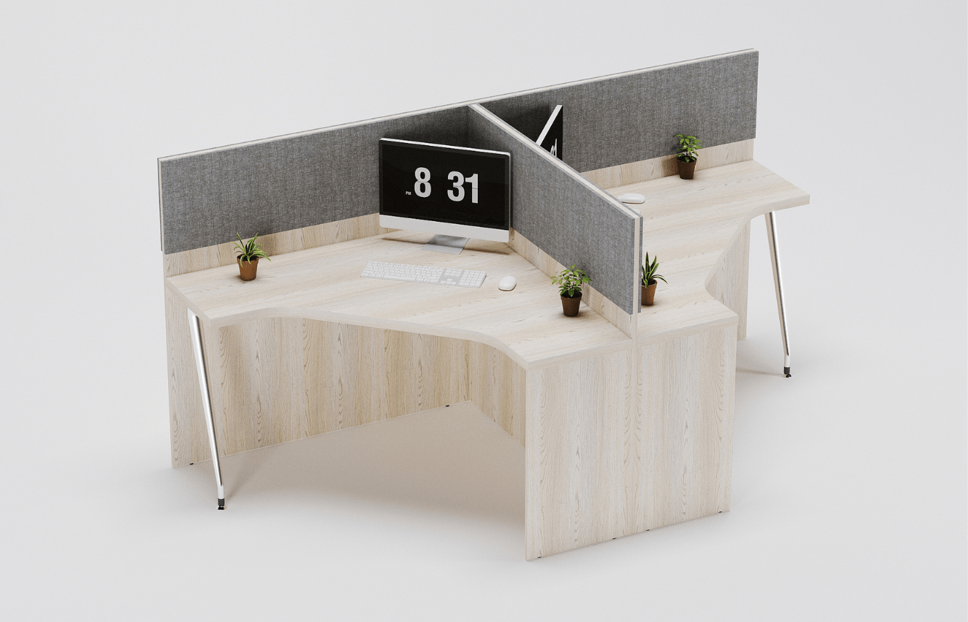 smart block workstation for two persons