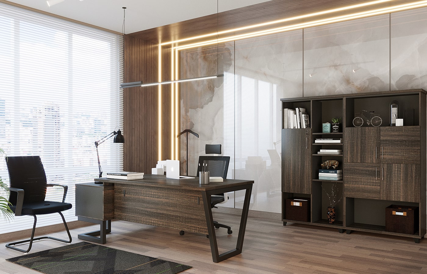 Optimus Executive Table With Side Rack