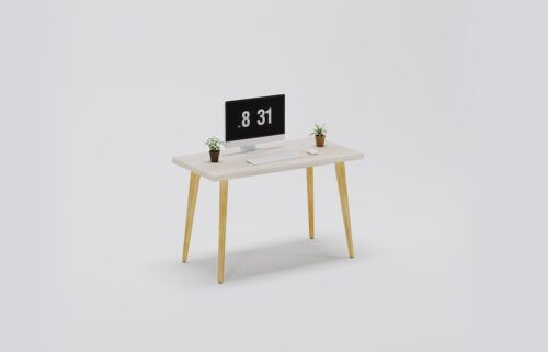 Smart Linear Basic Workstation For One Person Without Partitions And Accessories